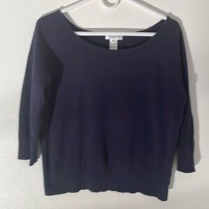 Jones New York Sport 3/4 Sleeve Cotton Sweater